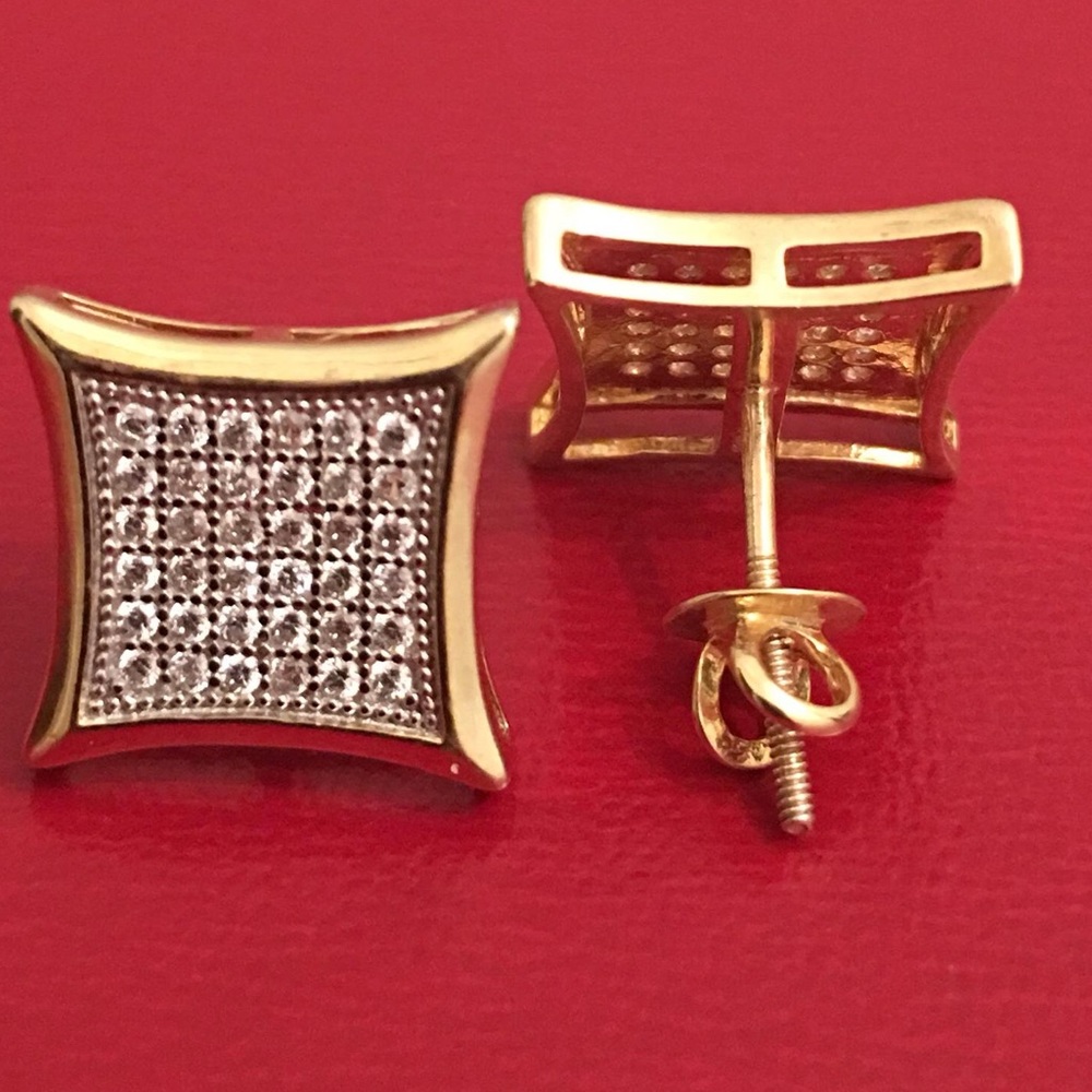 14K Gold Over Solid 925 Sterling Silver Earings